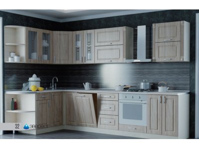 Кухня Эверест Палермо мдф дуб сонома