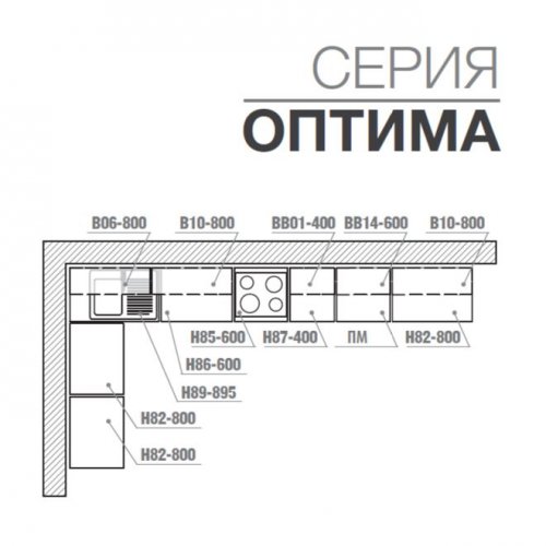 Кухня Эверест Оптима дсп дуб сонома/дуб сонома трюфель