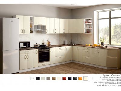 Кухня Феникс Стелла luxe marfil pearl