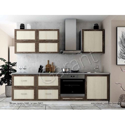 Кухня Гарант Витон ясен снежный/монблан браун Кухня Гарант Витон ясен снежный/монблан браун