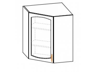 Кухонный модуль Угол верх витрина Паула МДФ
