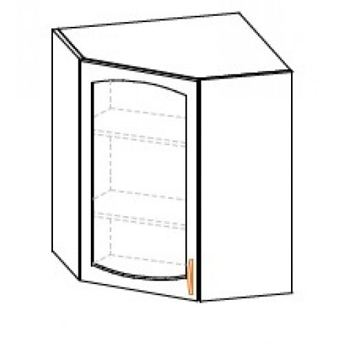 Кухонный модуль Угол верх витрина Паула МДФ