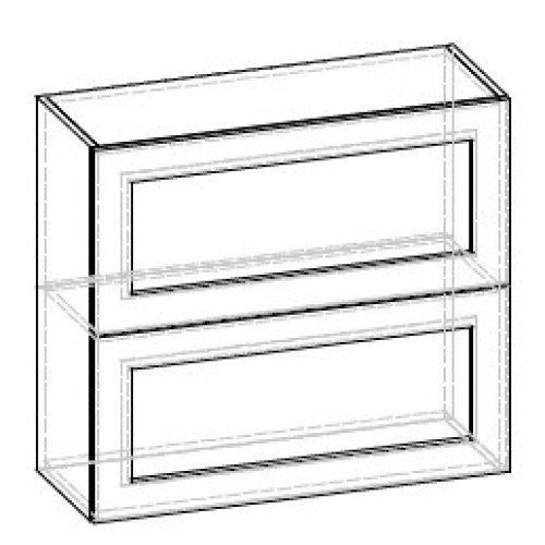 Кухонный модуль 80 верх витрина  Гамма МДФ