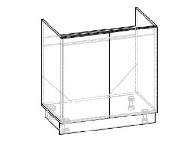 Кухонный модуль 80 низ мойка Гамма МДФ