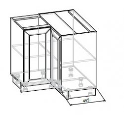 Кухонный модуль Угол низ 2Дв Гранд МДФ