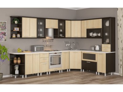 Кухня Терра Плюс мдф береза-венге