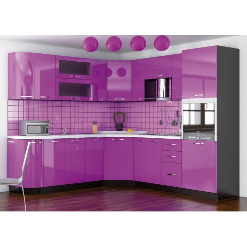Кухня Гамма мдф фиолетовый