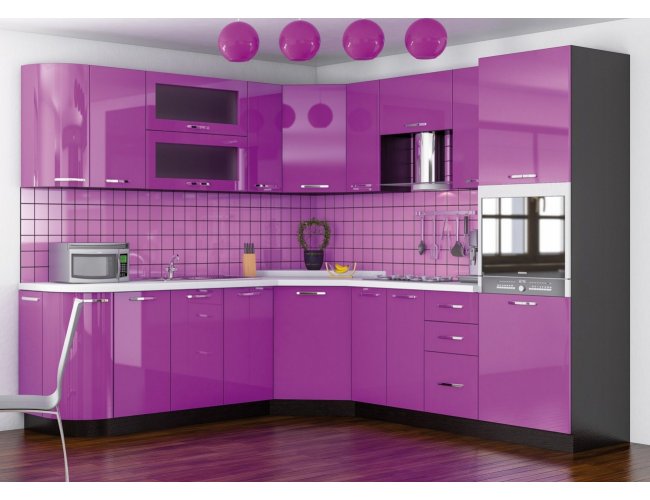 Кухня Гамма мдф фиолетовый