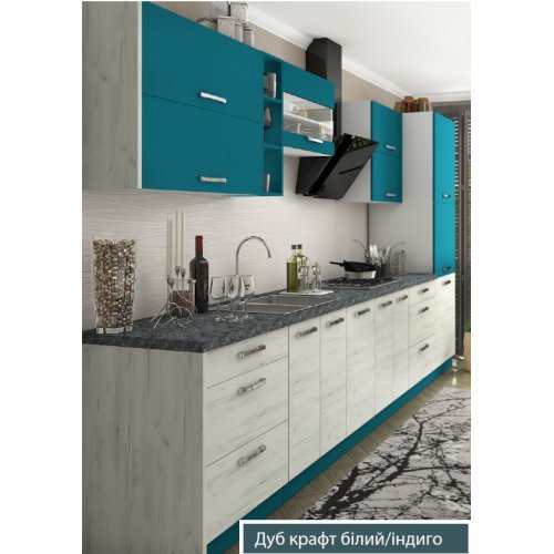 Кухня Шарлотта ДСП крафт белый/индиго